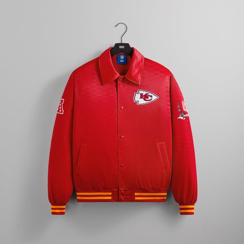Kith for the NFL: Chiefs Satin Bomber Jacket - Race - M010453-635