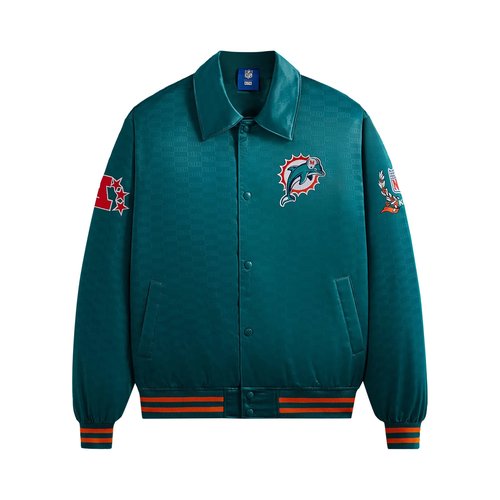 Kith For The NFL: Dolphins Satin Bomber Jacket - KHM010440 380