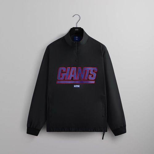 Kith for the NFL: Giants Nylon Quarter Zip Mock Neck - Black - M031627-001
