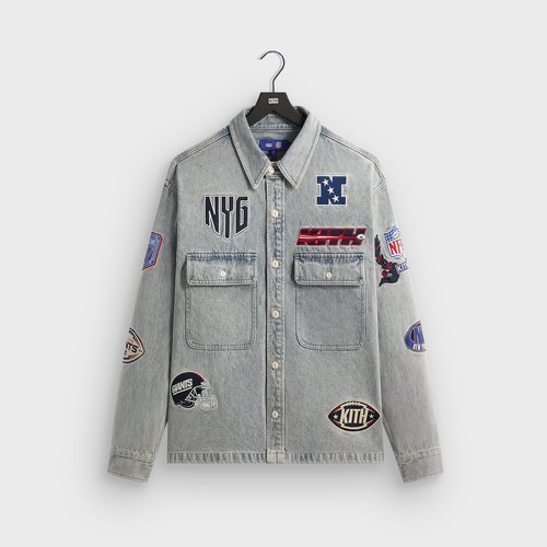Kith for the NFL New York Giants Denim Henson Shirt - Cameron Wash - M034071-5077