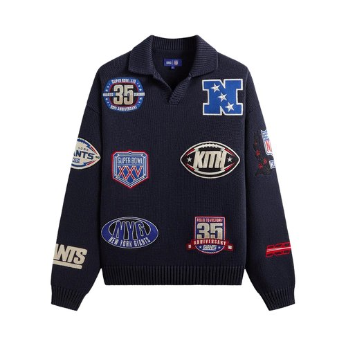 Kith For The NFL New York Giants Nelson Rugby Sweater - KHM034157 413