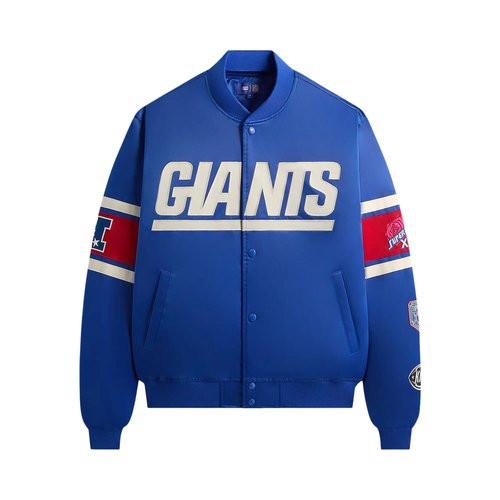 Kith For The NFL New York Giants Satin Bomber Jacket - 00725 1FW2506KFTNNY CURR