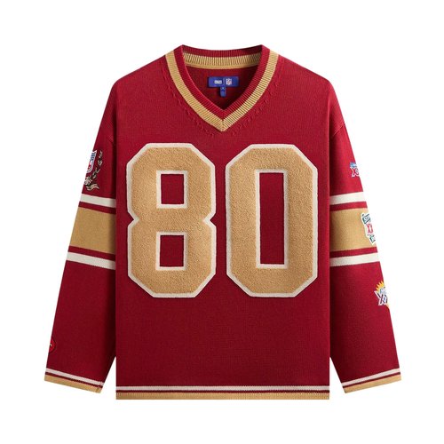 Kith For The NFL San Francisco 49ers V-Neck Beau Knit Sweater - KHM034067 680