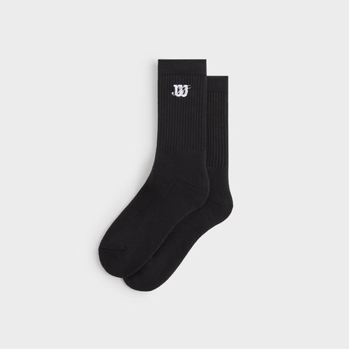 Kith for Wilson Logo Crew Socks - Black - M220142-001