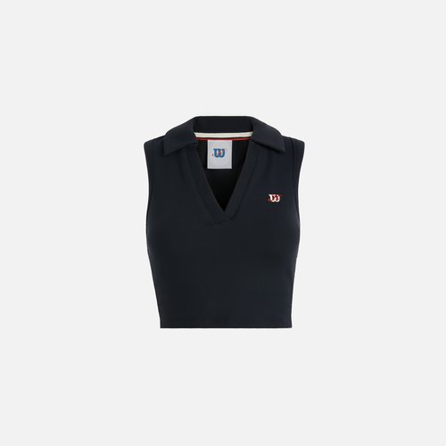 Kith for Wilson Rib Crop Active Polo - Black - 1W314121WBKA