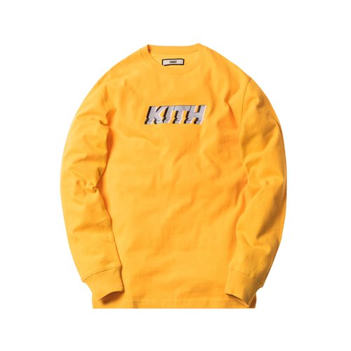 Kith Glitch Long Sleeve Tee Shirt - Gold