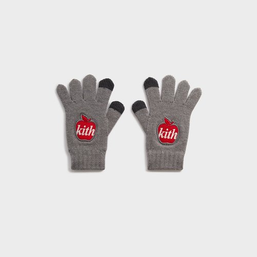 Kith Jacquard Apple Gloves - Light Heather Grey - K10004-002