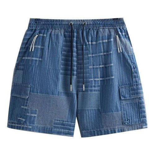 Kith Japanese Jacquard Wolcott Short - Indigo - KHM060136-403
