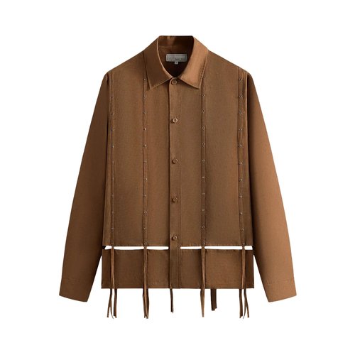 Kith & Kin Ribbon Long-Sleeve Boxy Collared Overshirt - KHM033369 255