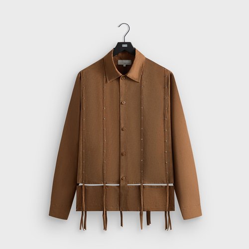 Kith &Kin Ribbon Long Sleeve Boxy Collared Overshirt - Modsy - M033369-255