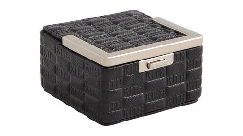 Kith Kithmas Monogram Saffiano Leather Square Frame Jewelry Case - Black - KHMSL0043