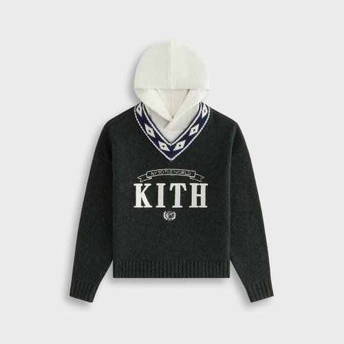 Kith Knit Combo Lewis V-Neck - Stadium - K031072-302