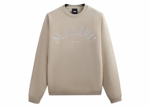 Kith Malibu Souvenir Crewneck Sweatshirt - Heather Oatmeal