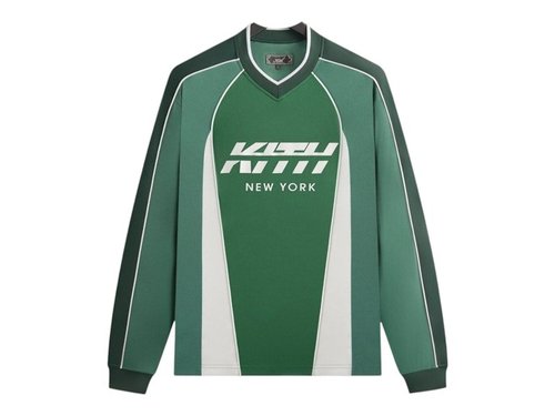 Kith Malik Long Sleeve Mesh Jersey SS26 - Conifer