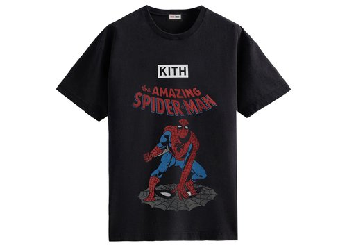 Kith Marvel SpiderMan Allies Vintage Tee Shirt - Black