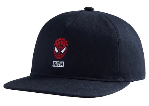 Kith Marvel SpiderMan Needle Point Snapback - Black