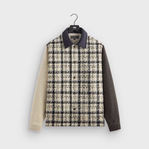 Kith Mixed Tweed Boxy Collared Overshirt - Sandrift - M010835-104