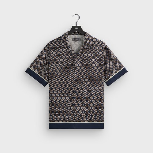Kith Monogram Crest Reade Shirt - Nocturnal - M033346-413