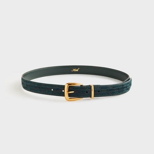 Kith Monogram Debossed Suede Belt - Stadium - W090009-302