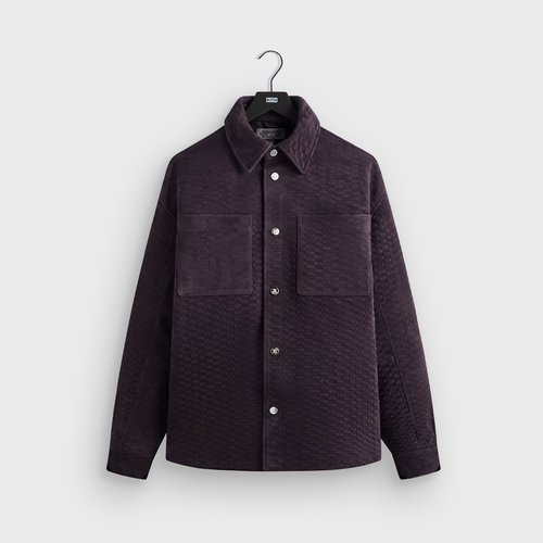 Kith Monogram Suede Apollo II Shirt - Belladonna - M034019-6020
