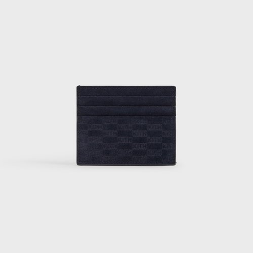 Kith Monogram Suede Card Holder - Ink - MSL0032-432