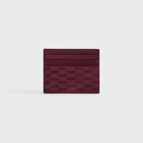 Kith Monogram Suede Card Holder - Magma - MSL0032-601