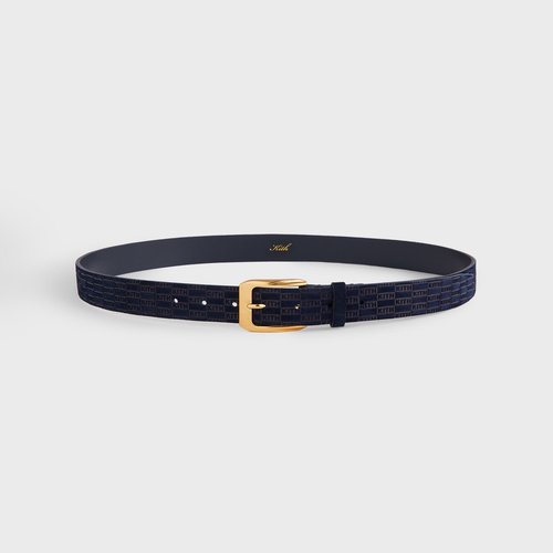 Kith Monogram Suede Leather Belt - Ink - MSL0026-432