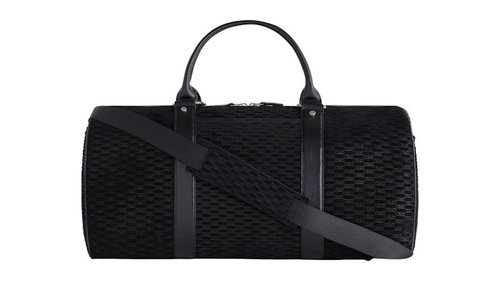 Kith Monogram Suede Traveler K55 Bag - Black