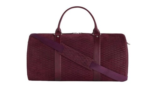 Kith Monogram Suede Traveler K55 Bag - Magma