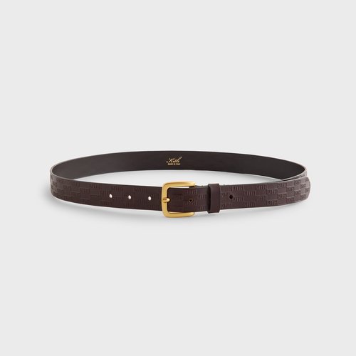 Kith Monogram Vachetta Leather Belt - Incognito - MBE0010-244