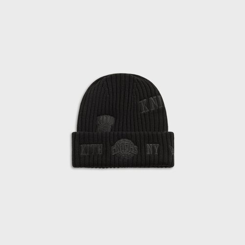 Kith & New Era for the New York Knicks All Over Patches Knit Beanie - Black - M051297-001