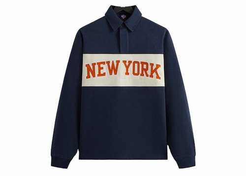 Kith New York Knicks Long Sleeve Rugby Shirt - Nocturnal