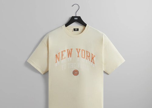 Kith New York Knicks NY To The World Vintage Tee Shirt - Sandrift