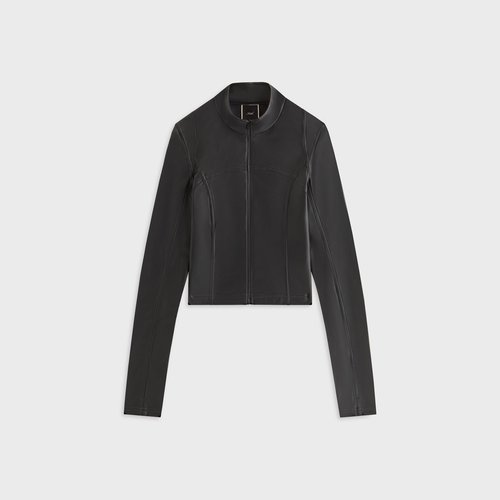 Kith Nita Faux Leather Zip Long Sleeve - Black - W031002-001