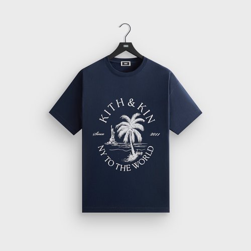 Kith NY to the World Palm Pocket Tee - Nocturnal - M033596-413