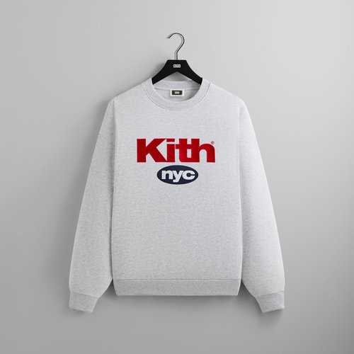 Kith NYC Nimbus Logo Nelson Crewneck - Light Heather Grey - M032919-002