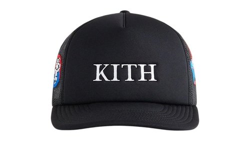 Kith Olympics Heritage Poly Foam Nolan Trucker Hat - Black - KHM051430