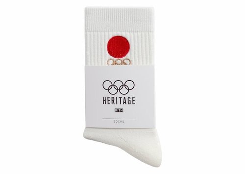 Kith Olympics Heritage Tokyo Mid Crew Sock - Silk