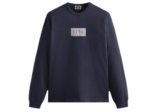 Kith Ornamental Hebrew Long Sleeve Tee Shirt - Nocturnal