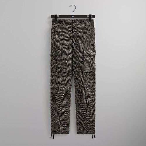 Kith Oversized Herringbone Bristol Cargo Pant - Black - M060726-001