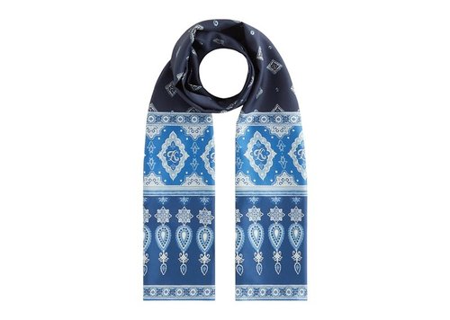 Kith Paisley Printed Silk Scarf - Nocturnal - KHM10081