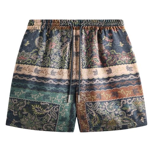 Kith Panelled Bandana Active Short | Green | Size S - KHM060969 302