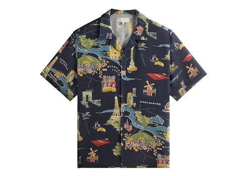 Kith Paris Thompson Camp Collar Shirt - Nocturnal