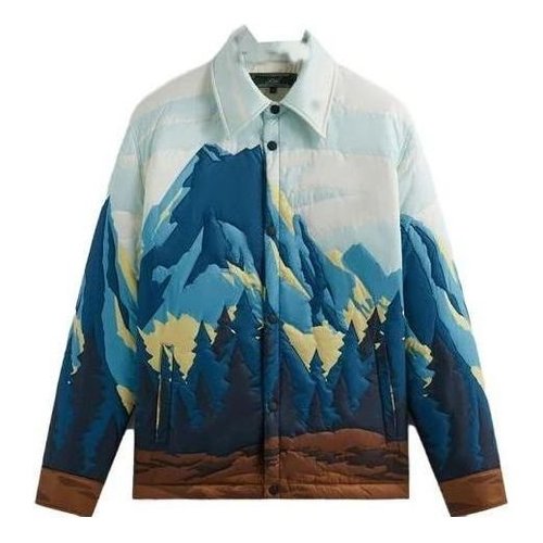 Kith Patchwork Brixton Puffed Shirt Jacket - Blue - KHM010401-409