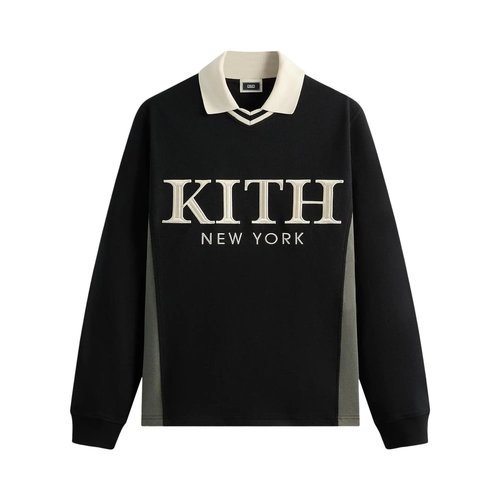 Kith Pique Long-Sleeve Tap Polo - KHM033828 001