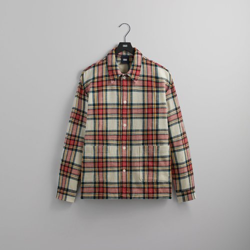 Kith Plaid Boxy Collared Overshirt - Fame - M031333-678