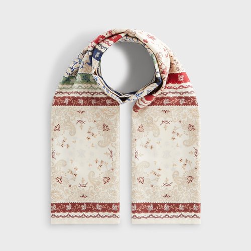 Kith Printed Paisley Silk Scarf - Waffle - M10095-102