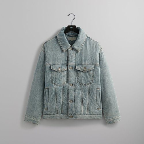 ジャケット・アウター KITH puffed jase paisley denim jacket Kith Puffed Jase Paisley Denim Jacket 'Light Indigo' - M010589-415
