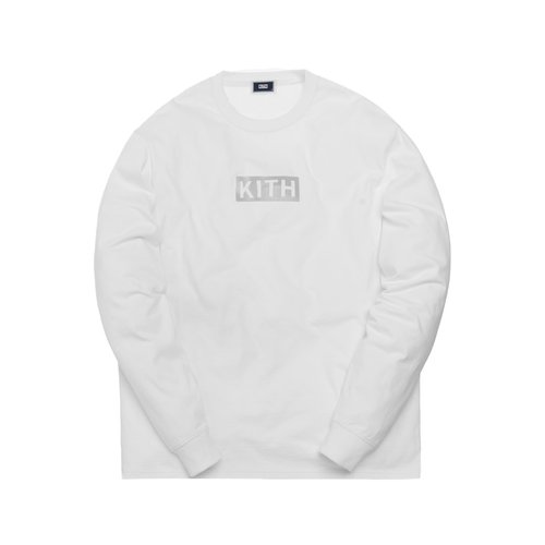 Kith Reflective Long Sleeve Tee Shirt - White