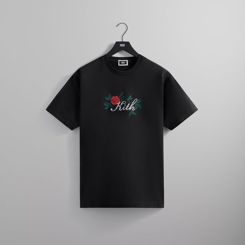 Kith Script Needlepoint Tee - Black - M031337-001